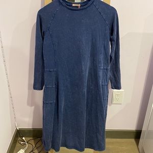 Blue stonewash dress! Past knees, long sleeves. Brand new in perfect condition!!